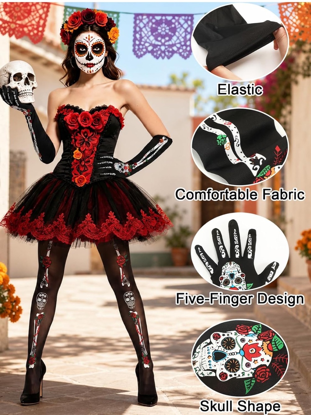 Day of the Dead Gloves